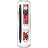 Scrikss Office Scrikss 3'lü Set Mekanik Kurşun Kalem Silgi Min Mat Siyah 0.5 mm
