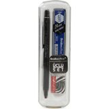 Scrikss Office Scrikss 3'lü Set Mekanik Kurşun Kalem Silgi Min Mat Siyah 0.7 mm