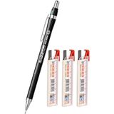 Scrikss Simo R&d Japan Uçlu Kalem Siyah 0.5 1 Adet ve Mikro 0,5 Versatil Kalem Uçu Siyah 3 Paket - 0.5mm - Standart