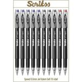 Scrikss Speed Gel Tükenmez Kalem 0.5 mm 5 Mavi 3 Siyah 2 Kırmızı