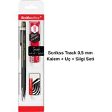 Scrikss Track 3’lü Set Versatil Kalem + Kalem Ucu + Silg - Karışık Çok Renkli - 3lü
