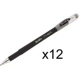 Scrikss Tükenmez Kalem 0.5 mm Siyah 12 Adet Yumuşak Yazım Deneyimi Sunar