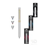 Scrikss WizDesign 93 MULTİFONKSİYON GOLD KROM (TÜKENMEZ KALEM MAVİ VE KIRMIZI & VERSATİL) + YEDEK HEDİYELİ