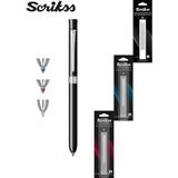 Scrikss - WizDesign 93 Trıo Multifonksiyon Siyah (Tükenmez Kalem Mavi ve Kırmızı & Versatil) + Yedek Hediyeli