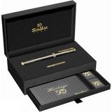 Scrikss & WizDesign Heritage Dolma Kalem Siyah Altın B Uç ( Ömür Boyu Garantili - Lüks Kutulu - İsme Özel Tasarım ) - Siyah - Altın