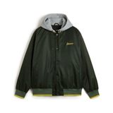 Scripted Vans Hooded Baseball Jacket Erkek Yeşil Ceket VN000P7PEMU1 - XL - Haki