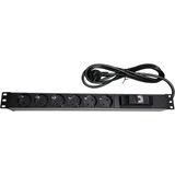 SCS 6'lı Schuko Rack Kabinet Akım Korumalı Priz Pdu - 16A 1.5 mt