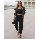 Scuba Krep Kumaş Şalvar Model Balon Pantolon - Siyah - XL / 42