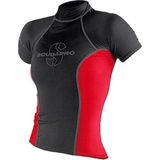 Scubapro T-Flex 1mm Lycra Bayan Içlik Rash Guard Xs - Kırmızı - Siyah