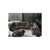 SCY Burlone Özel Tasarım Metal ve Ahşap iskeletli Salon İçi L Modern Oturma Grubu L Köşe Koltuk Takımı