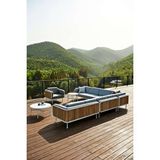 SCY Home Garden Divertela 8 Parça 10 Kişilik Bahçe Köşe Koltuk Takımı Ahşap Izgara Dekoratif Oturma Grubu Açık Gri