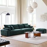 SCY Home Garden Lacuna 4 Kişilik Modern Salon Dörtlü Koltuğu Özel Tasarım Dekoratif Oturma Odası Kanepesi Bej