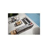 SCY Home Garden Lomarden Dış Mekan Modern L Köşe Koltuk Takım Ahşap Detaylı Konforlu Bahçe Mobilyası Oturma Grubu Naturel