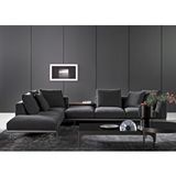 SCY Home Garden Mano Modern Metal Ayak Özel Tasarım L Köşe Koltuk Takımı Füme Oturma Grubu Salon Odası Koltuk Takımı