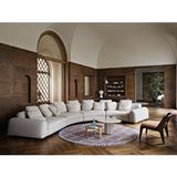 SCY Home Garden Parlex-a 5 Parça Sehpa Oval Teddy Koltuk Takımı Salon Oturma Grubu L Köşe Fonksiyonel Koltuk Takımı Krem