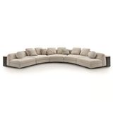 SCY Home Garden Parlex-f 5 Parça Sehpa Oval Teddy Koltuk Takımı Salon Oturma Grubu L Köşe Fonksiyonel Koltuk Takımı Bej