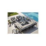 SCY Home Garden Progeto Özel Tasarım 8+1+1 U Köşe Koltuk Takımı Dış Mekan Oturma Grubu Bahçe Mobilyası Naturel
