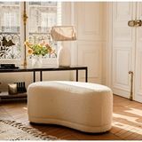 SCY Home Garden Scpf-102 Pares Modern Teddy Kumaş Puf Bench Dinlenme Yatağı Montajsız Oturak Bej
