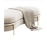 SCY Home Garden Scpf-104 Tuya Modern Metal Ayaklı Puf Bench Rahat Lobi Koltuğu Kanepesi Çok Renkli