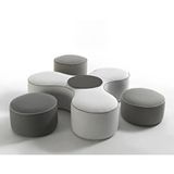 SCY Home Garden Scpf-105 Skew Modern 4 Parça Modüler Puf Bench Oturma Dinlenme Oturağı Montajsız Kanepe Çok Renkli