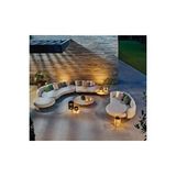 SCY Home Garden Timeo Dış Mekan 4+3+3 Büyük Puf , Küçük Puf , 2’li Orta Masa Ve Yan Sehpalı Bahçe Mobilyası Oturma Grubu Naturel