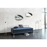 SCY Ovento Modern Metal Detaylı Puf Bench Ofis Lobi Koltuğu Kanepe - Mavi