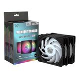 SCYTHE Wonder Tornado 120mm ARGB Siyah Kasa Fanı 3’lü Paket, 25mm Kalınlık, 2500 RPM, 12V 4-Pin Güç, 3-Pin ARGB Aydınlatma, PBT Malzeme, Gaming ve Performans Sistemleri İçin