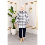 Sd Butik Ekose Tesettür Gömlek - 40 - Beyaz-0
