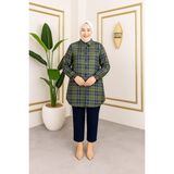 Sd Butik Ekose Tesettür Gömlek - 40 - Haki
