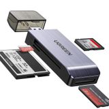 SD, CF, micro SD ve MS USB kart okuyucu için UGREEN USB 3.0 kart okuyucu, CF, SD, SDHC, SDXC, micro SD, micro SDHC, micro SDXC, MS vb. için daha fazla kart okuyucusunun eşzamanlı okunması