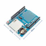 SD Kart RTC Saat Data Kayıt Logger Shield Ds1307 2x Led Prototip Pcb Alanı Reset Butonu Uno Mega Leonardo Tarih Zaman
