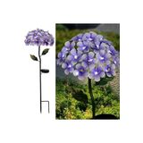 SD WORKS Güneş Enerjili Mor Ortanca Çiçeği Bahçe Balkon Teras Dekoratif Led Aydınlatma Solar Hydrangea Light