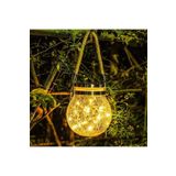 SD WORKS Solar Cracked Bottle Lights Güneş Enerjili Cam Sarkıt Bahçe Teras Balkon Aydınlatma