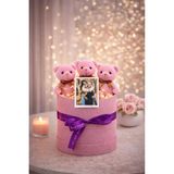 Şdb Gift Kişiye Özel Fotoğraflı Peluş Ayıcık Buketi