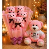 Şdb Gift Seni Seviyorum Baskılı Peluş Ayıcık Ayıcık Buketi Sevgiliye Romantik Sürpriz