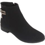 Sdf 071-24 Deri Fashion Fermuarlı Kadın Bot - Siyah