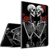 SDFCVBTYU iPad 9./8./7. Nesil 10.2 İnç Kılıf 2021/2020/2019, İnce PU Deri Çok Açılı Akıllı Folyo Stand Kılıfı, Otomatik Uyandırma Uyku, Gül Kafatası İskeleti