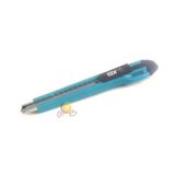 SDI Küçük Maket Bıçağı 0406 Metal Yuvalı Otomatik Kilitli 1 Adet Mavi Renk