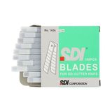 SDI Maket Bıçağı Yedeği Geniş 100 Adet (1404) 18 mm Kesim İçin Yüksek Kaliteli Karbon Çelik