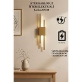 Sdlight Eskitme Gold Pilli ve Elektrikli Modern Duvar Aplik Simetri