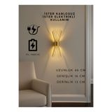 Sdlight Eskitme Gold Pilli ve Elektrikli Modern Lüks Duvar Aplik Kirpi Model
