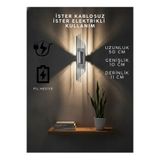 Sdlight Krom Gümüş Pilli ve Elektrikli Modern Lüks Aplik Merdiven