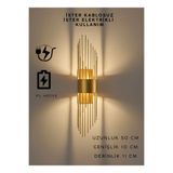 Sdlight Pilli ve Elektrikli Eskitme Gold Duvar Aplik Sarkıt