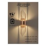Sdlight Rose Renk Pilli Ve Elektrikli Modern Lüks Duvar Aplik