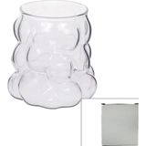 Sdr Ambalaj Sdr-B6 Cam Bardak 250ML Kulpsuz Üzüm Kuplu Çift Cidarlı - 100'LI Paket - Şeffaf