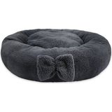 Sdy Pet Pelüş Simit Kedi & Köpek Yatağı - Gri