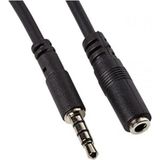 SE-7216 3.5mm 4 Boğumlu Stereo Trrs Kulaklık Mikrofon Uzatma Kablosu 5 Metre