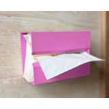Se-Promo Duvara Asılan Peçetelik | Banyo Organizer | Yapışkanlı Kağıt Havlu Tutucu | Minimal Modern Tasarım - Pembe