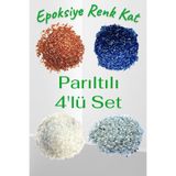 se7enhome Epoksi Reçine Dekoratif Kırık Cam Seti 4x50gr Epoksi Beton Mum Süsleme Set v3