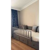 Se7enSky Hemnes Uyumlu Yatak Bariyeri 150 cm - Gri